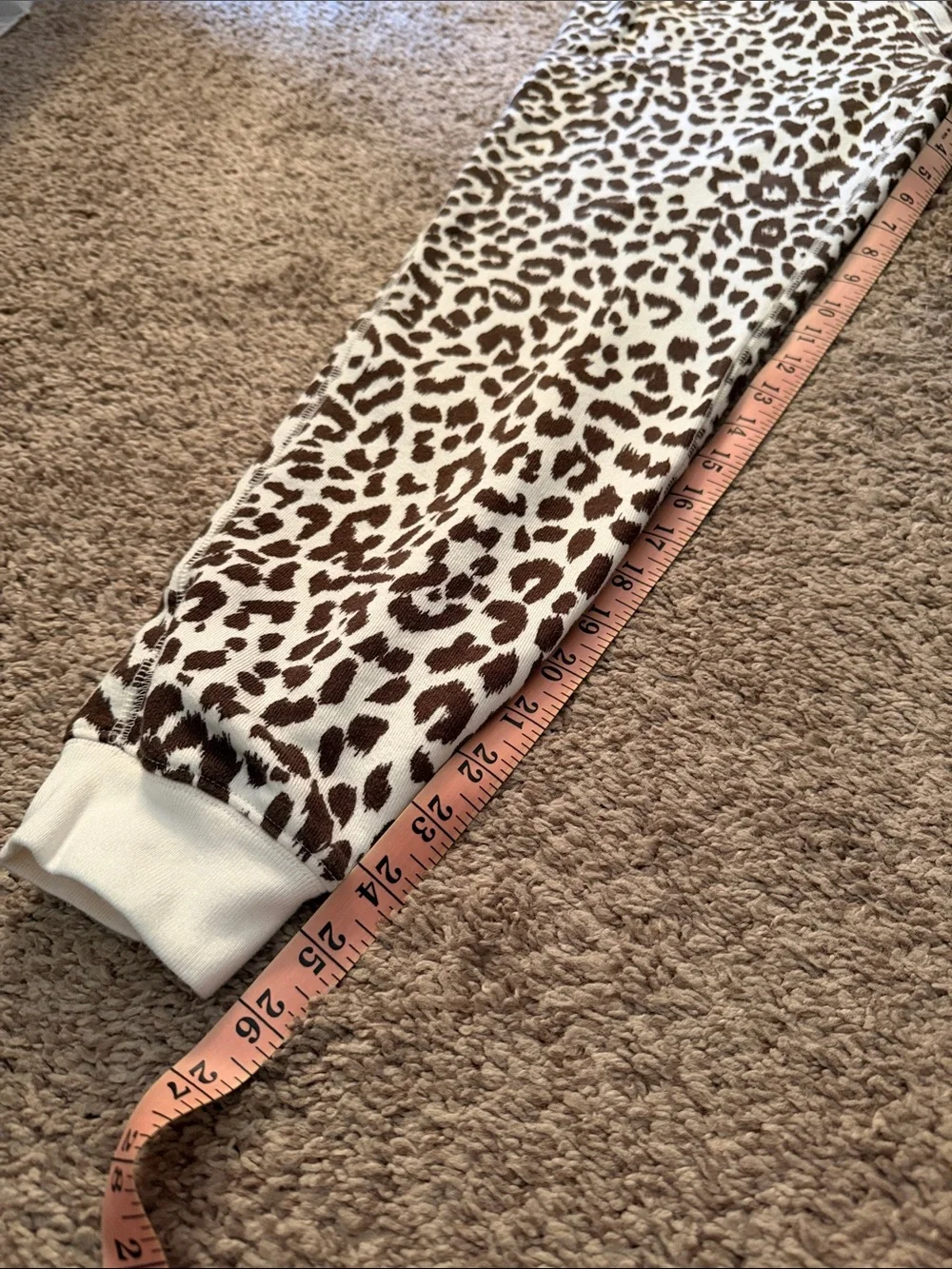 J.Crew Vintage Fleece leopard joggers size S
